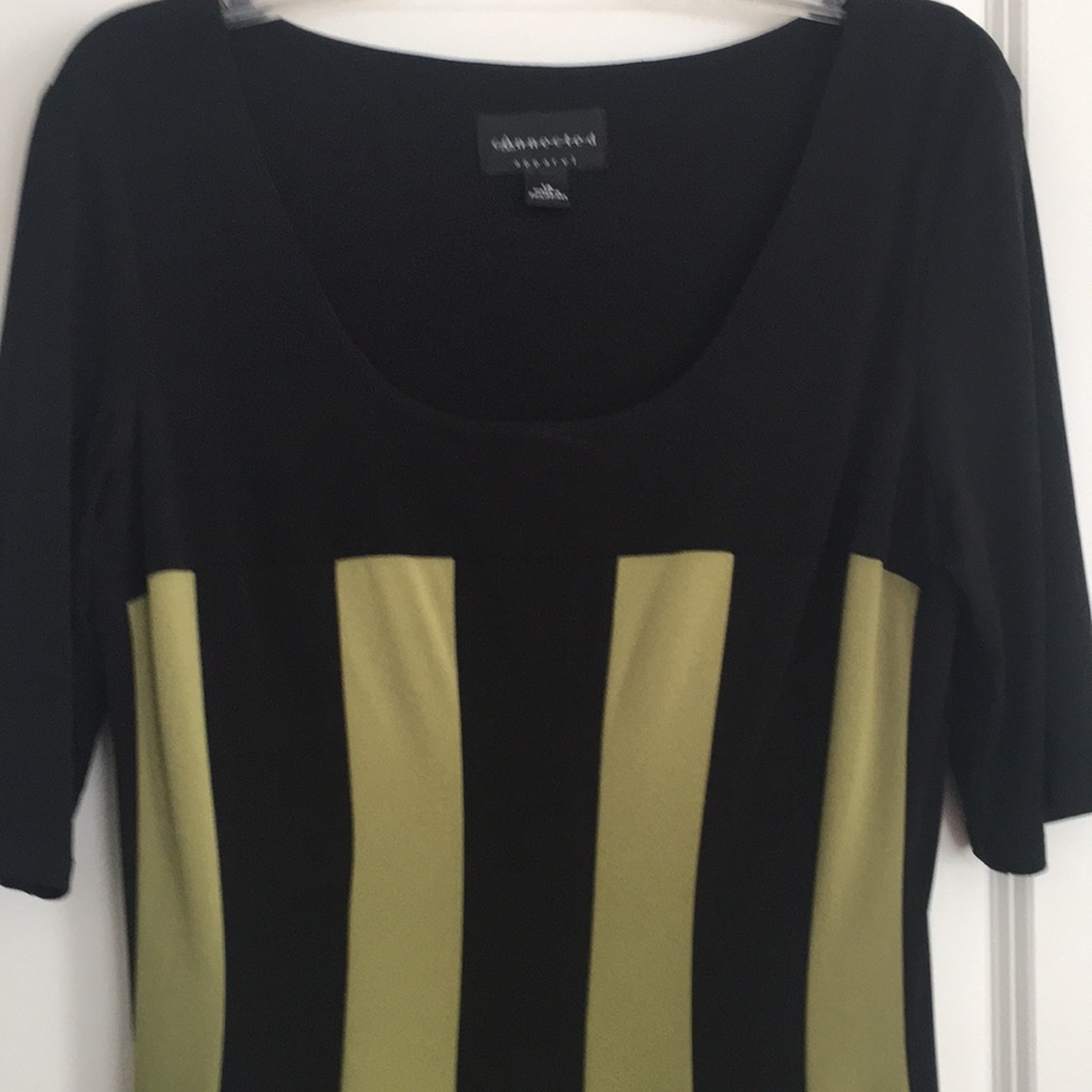 Green and blk Stripe dress